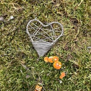 Vintage Hand-Wrapped Silver Heart Pendant